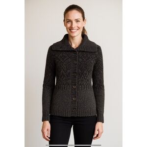 BOGNER FIRE + ICE WOOL BLEND BUTTON FRONT CARDIGAN SWEATER WINTER COZY WARM US S